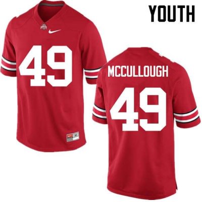 Youth Ohio State Buckeyes #49 Liam McCullough Red Nike NCAA College Football Jersey Sport OUB3344AM